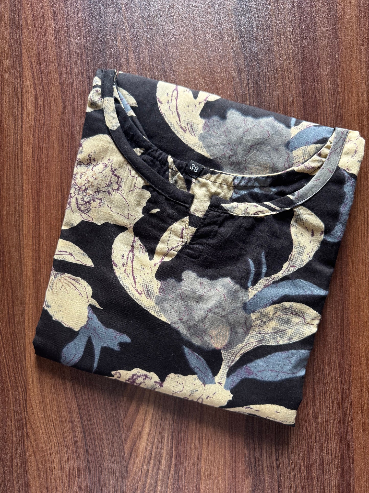 Mix Flower Black- Cord Set - Pure Cotton