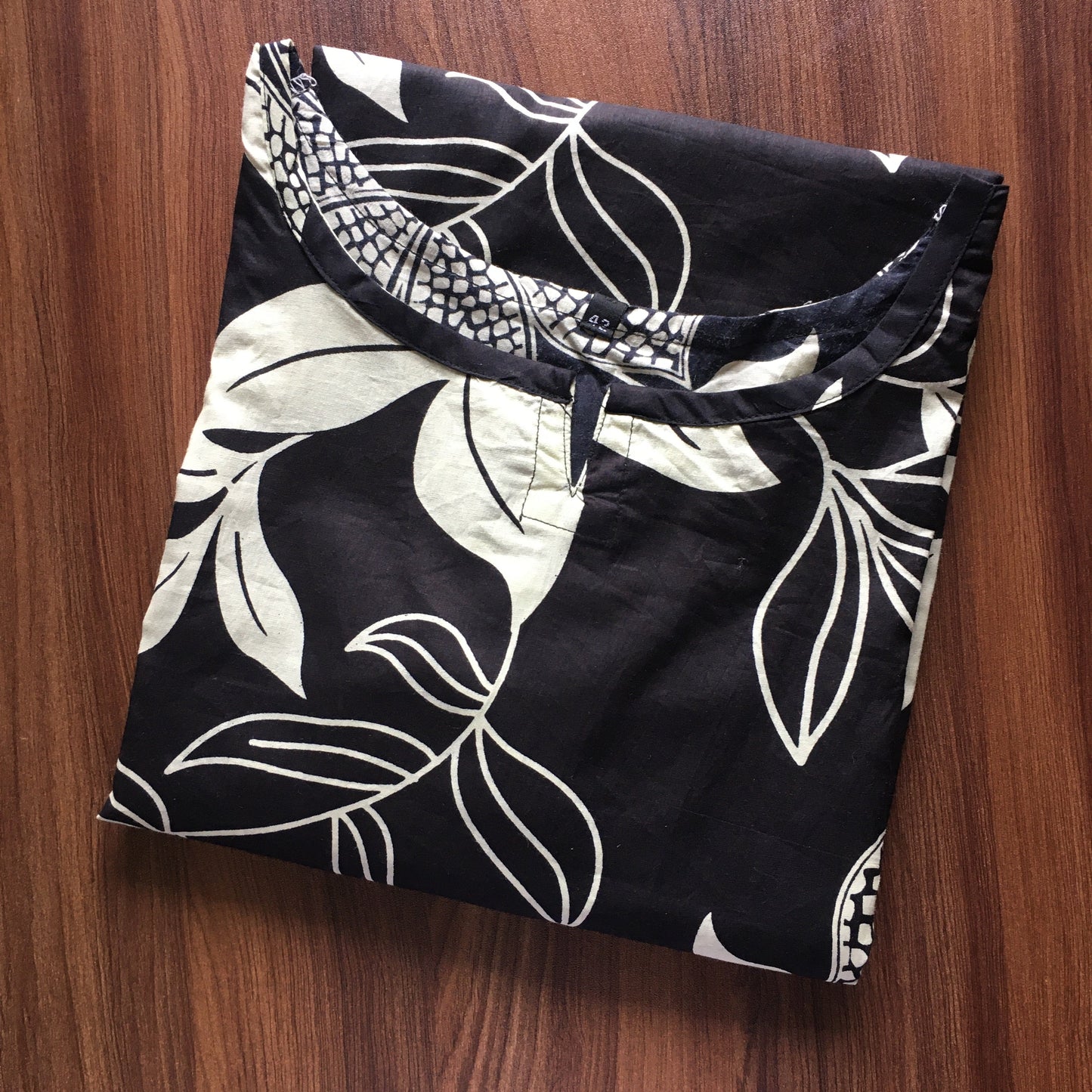 Lily Flower - Black - Cord Set - Pure Cotton