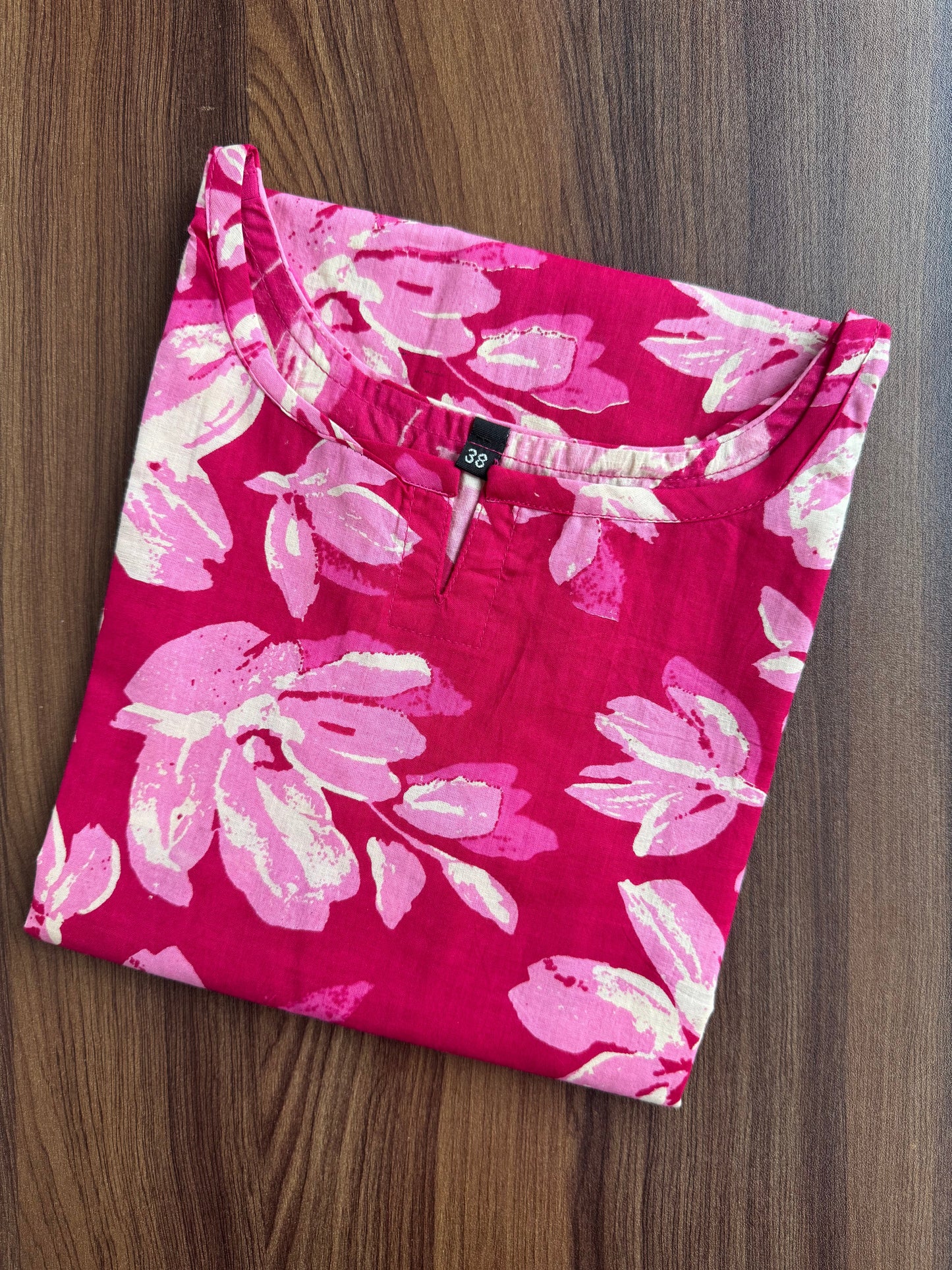 Jasmine White Flower - Pink - Cord Set - Pure Cotton