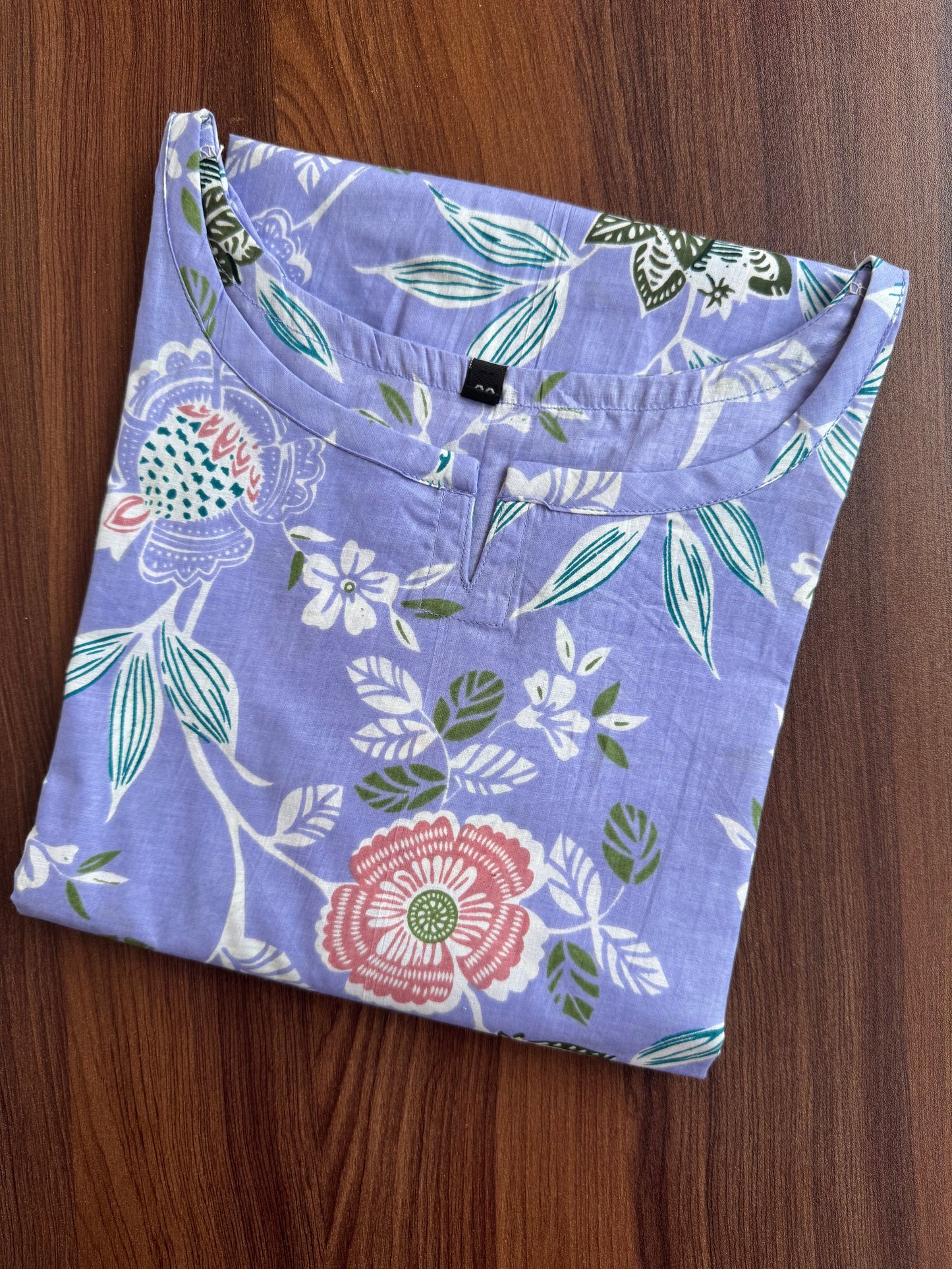 Lavender Green Flower - Cord Set - Pure Cotton