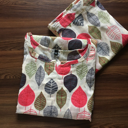 Cord Set - Petals - Grey Pink