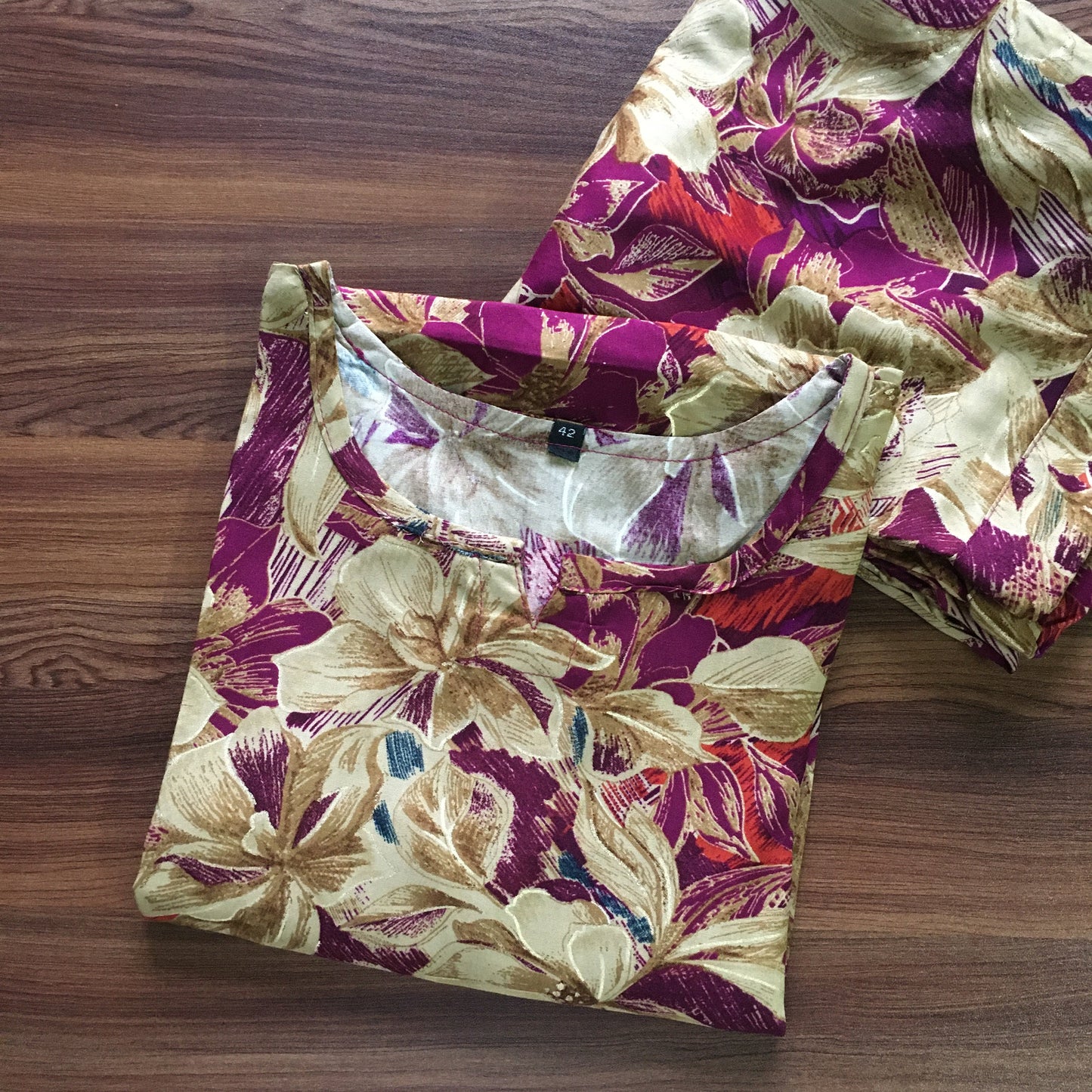 Cord Set - Hibiscus Pink Gold - Soft Rayon