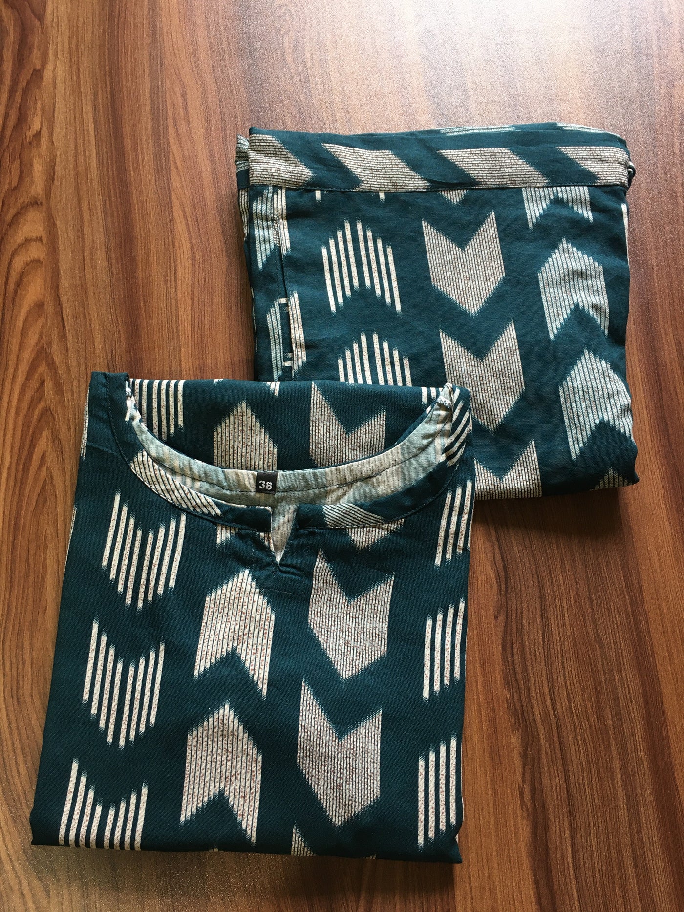 Arrow Peacock Blue  - Cord Set - Pure Cotton