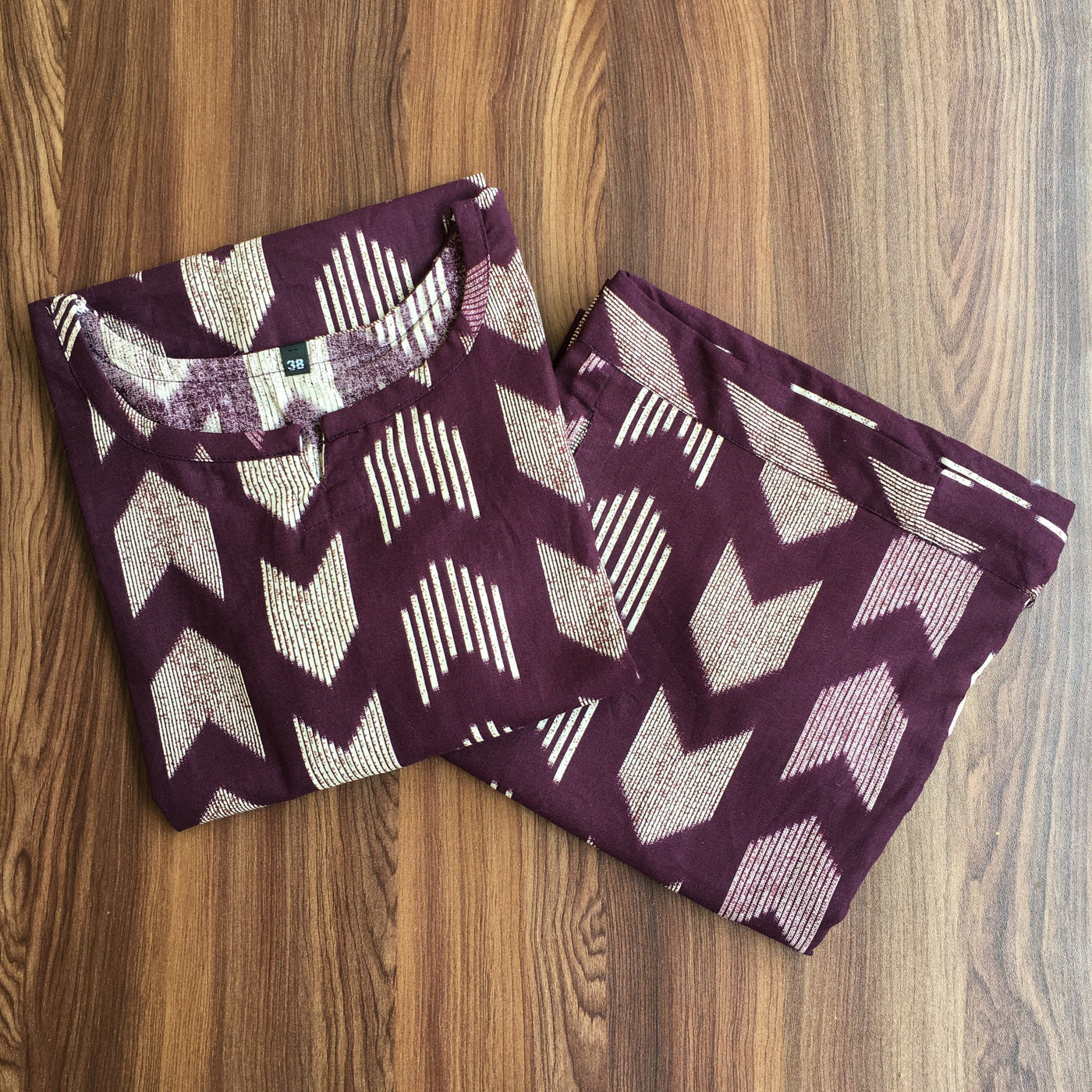 Arrow Purple  - Cord Set - Pure Cotton