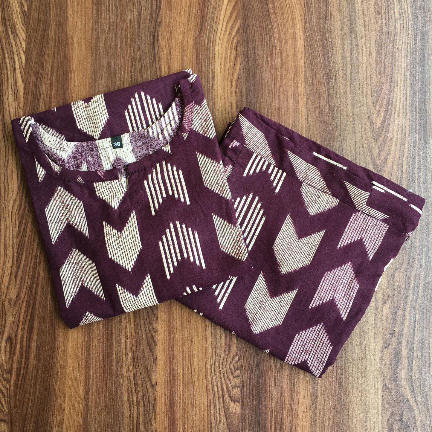 Arrow Purple  - Cord Set - Pure Cotton