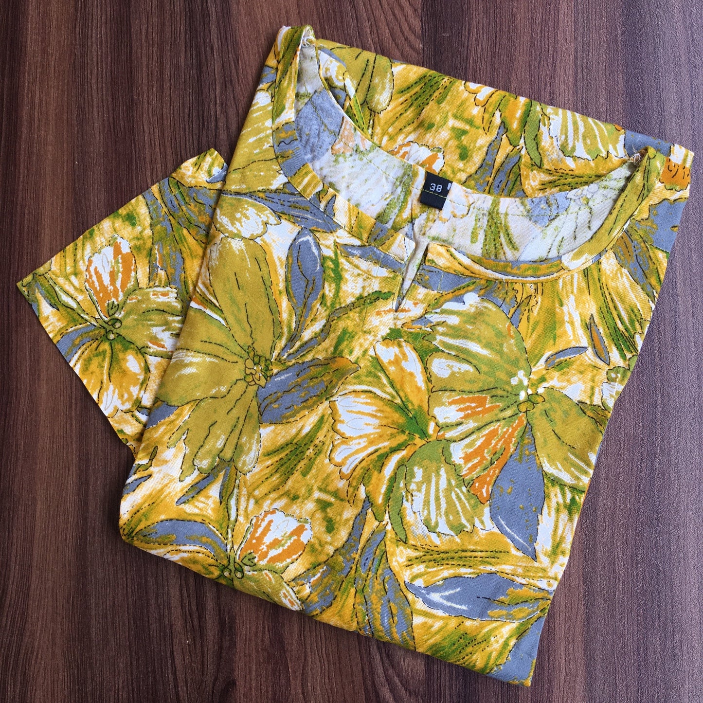 Floral Lemon Green - Cord Set - Soft Rayon