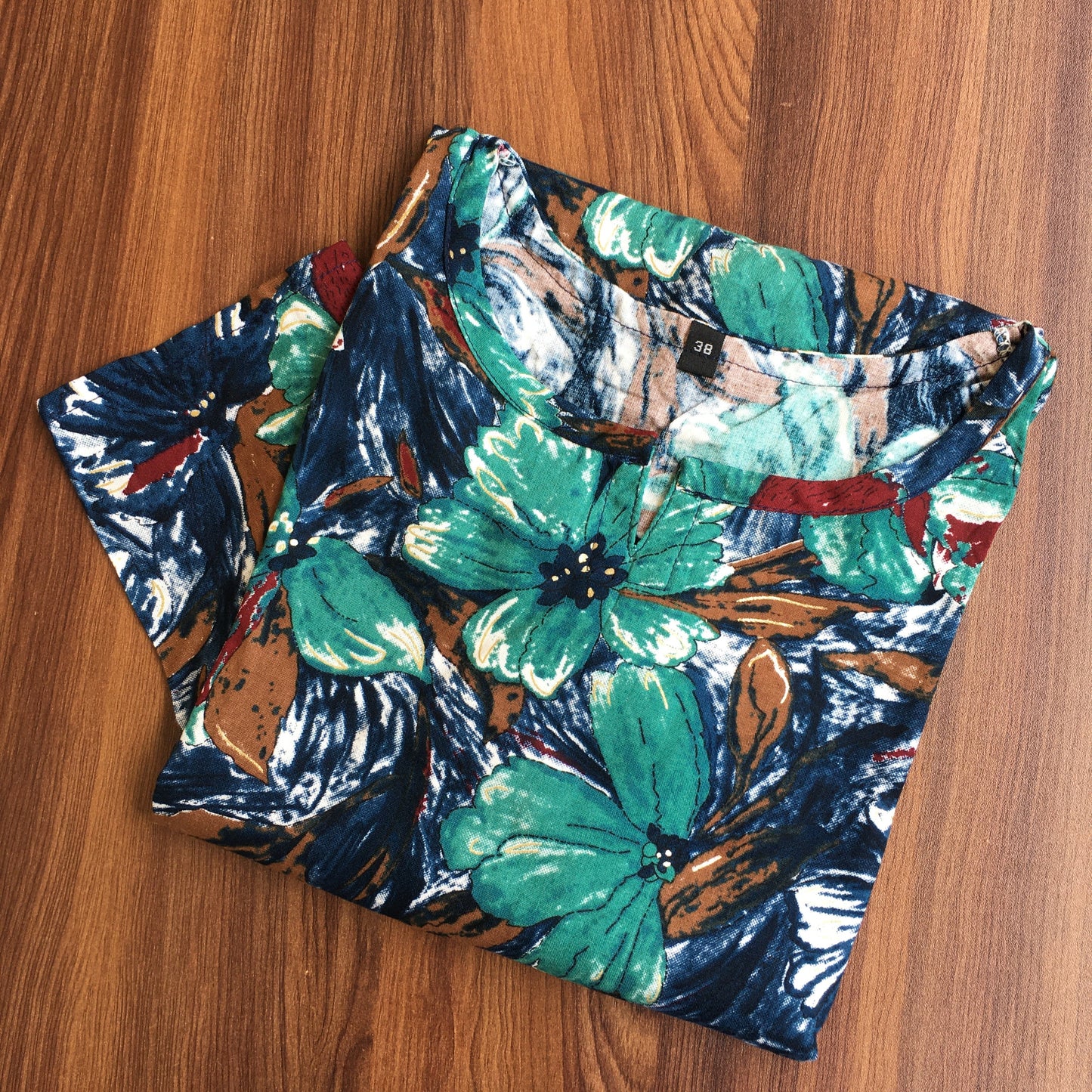 Floral Blue - Cord Set - Soft Rayon