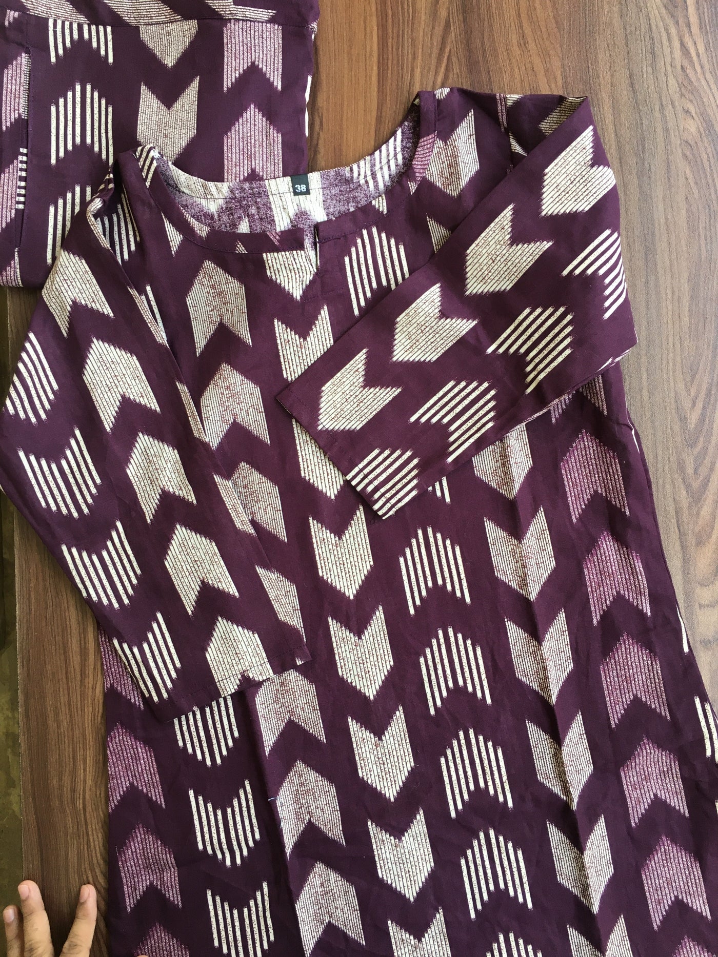 Arrow Purple  - Cord Set - Pure Cotton