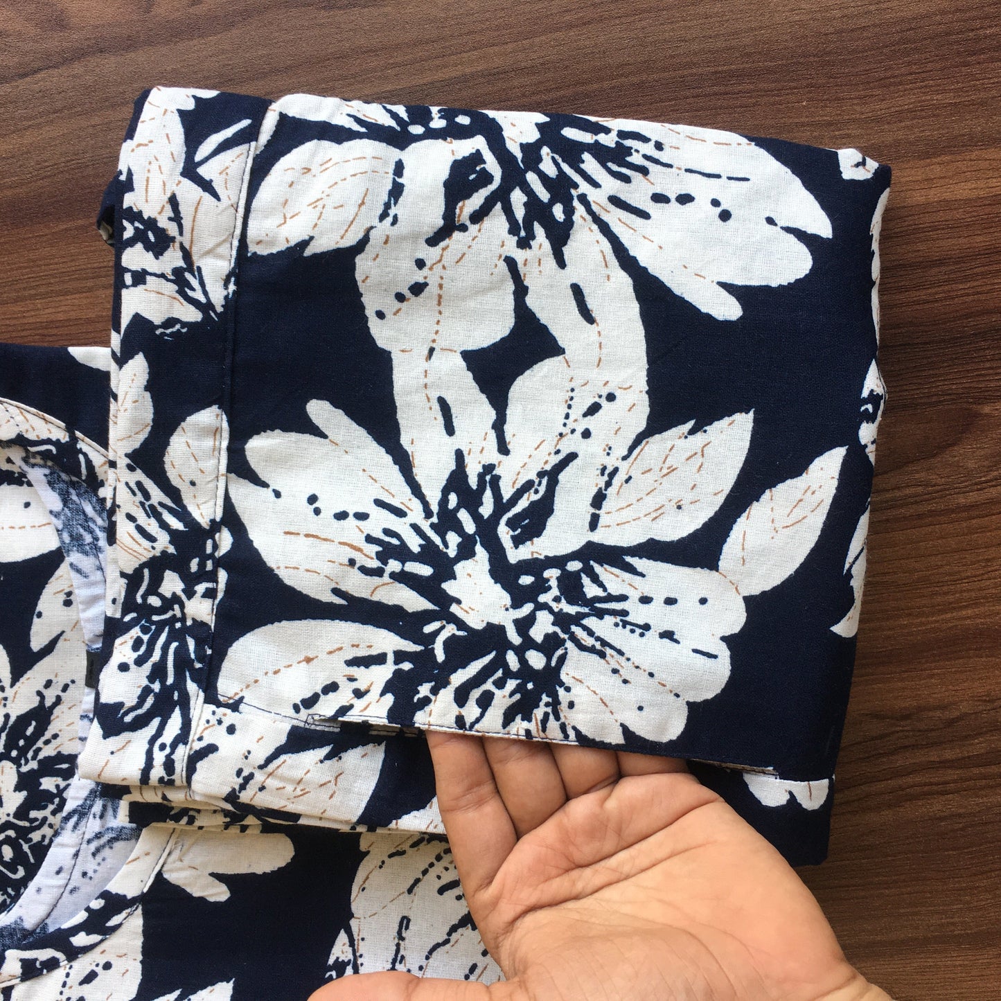 HIbiscus - Navy Blue- Cord Set - Pure Cotton