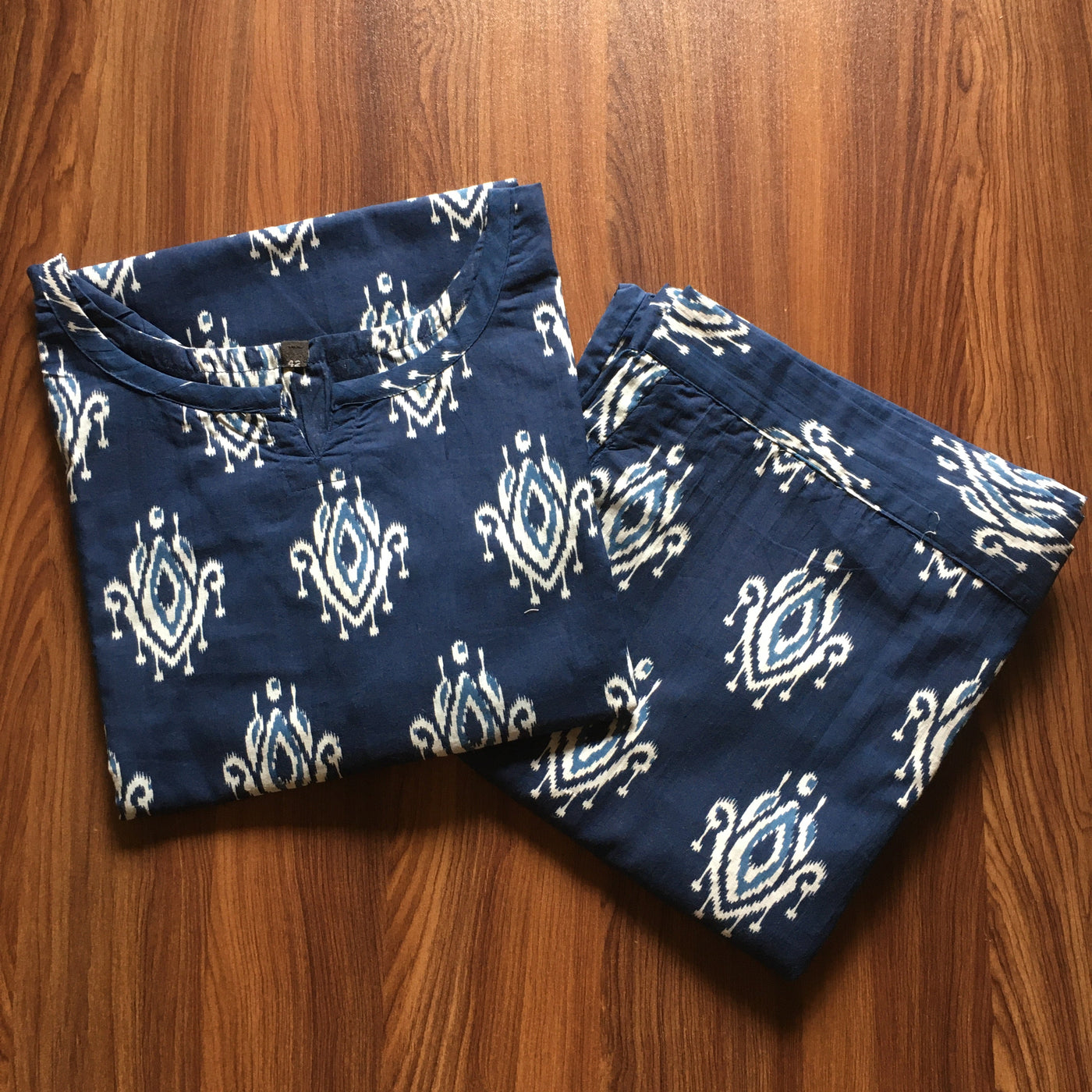 Blue Flower - Cord Set - Pure Cotton