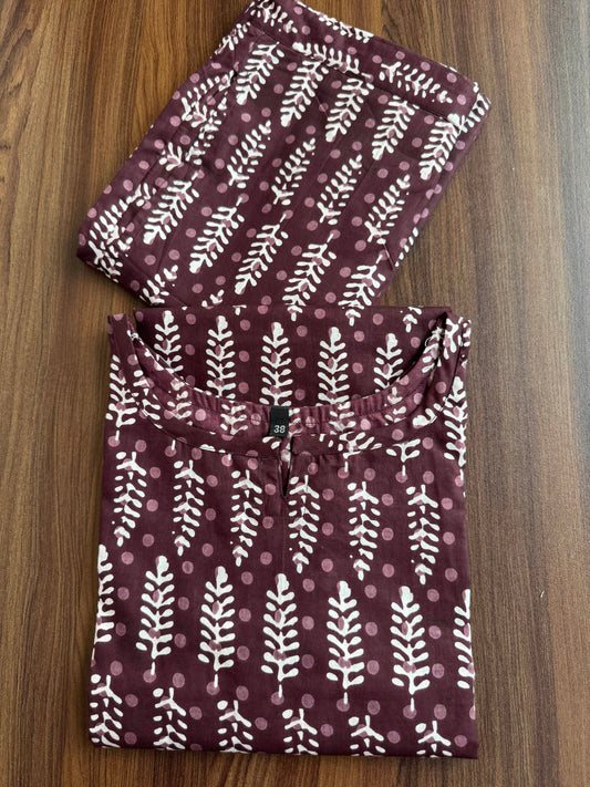 Pine Trees Wine - Cord Set - Pure Cotton