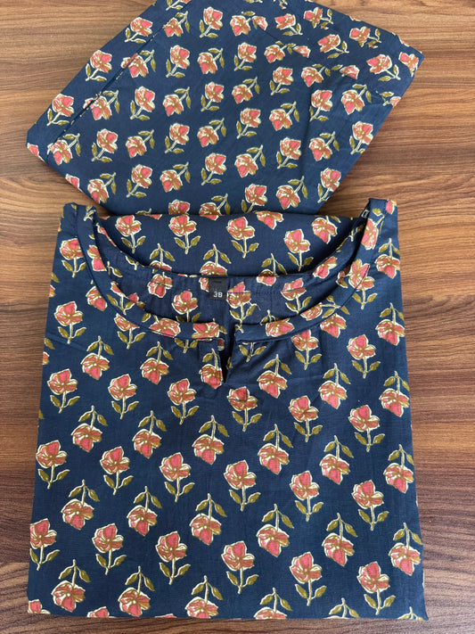 Blue Red Roses - Cord Set - Pure Cotton