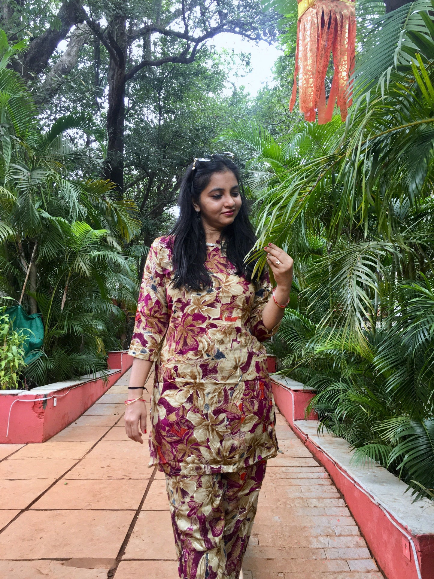 Cord Set - Hibiscus Pink Gold - Soft Rayon