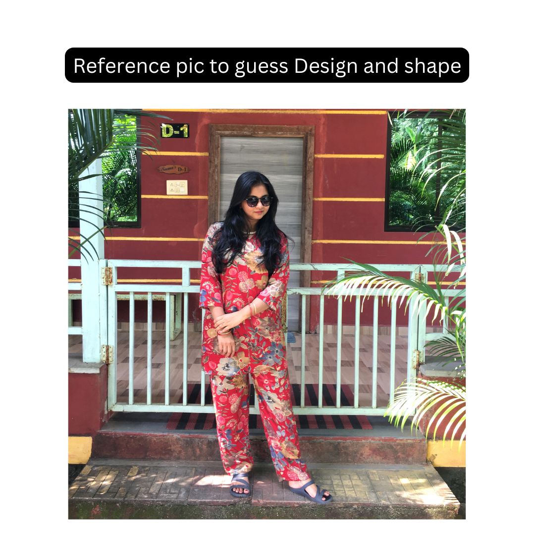 Jasmine White Flower - Peacock Blue - Cord Set - Pure Cotton